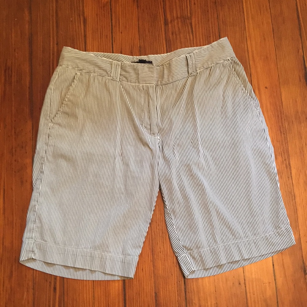 Grey seersucker Bermuda Shorts